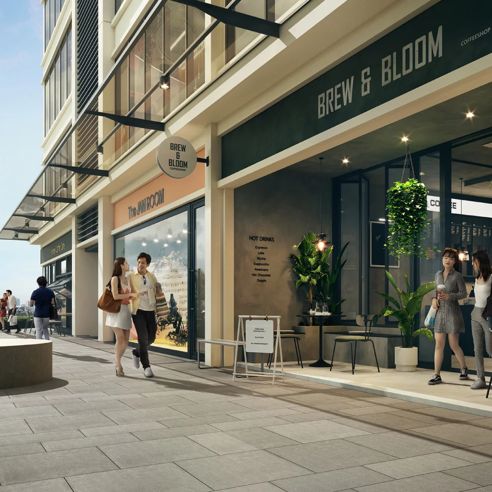 Coffee on the promenade — artist's impression